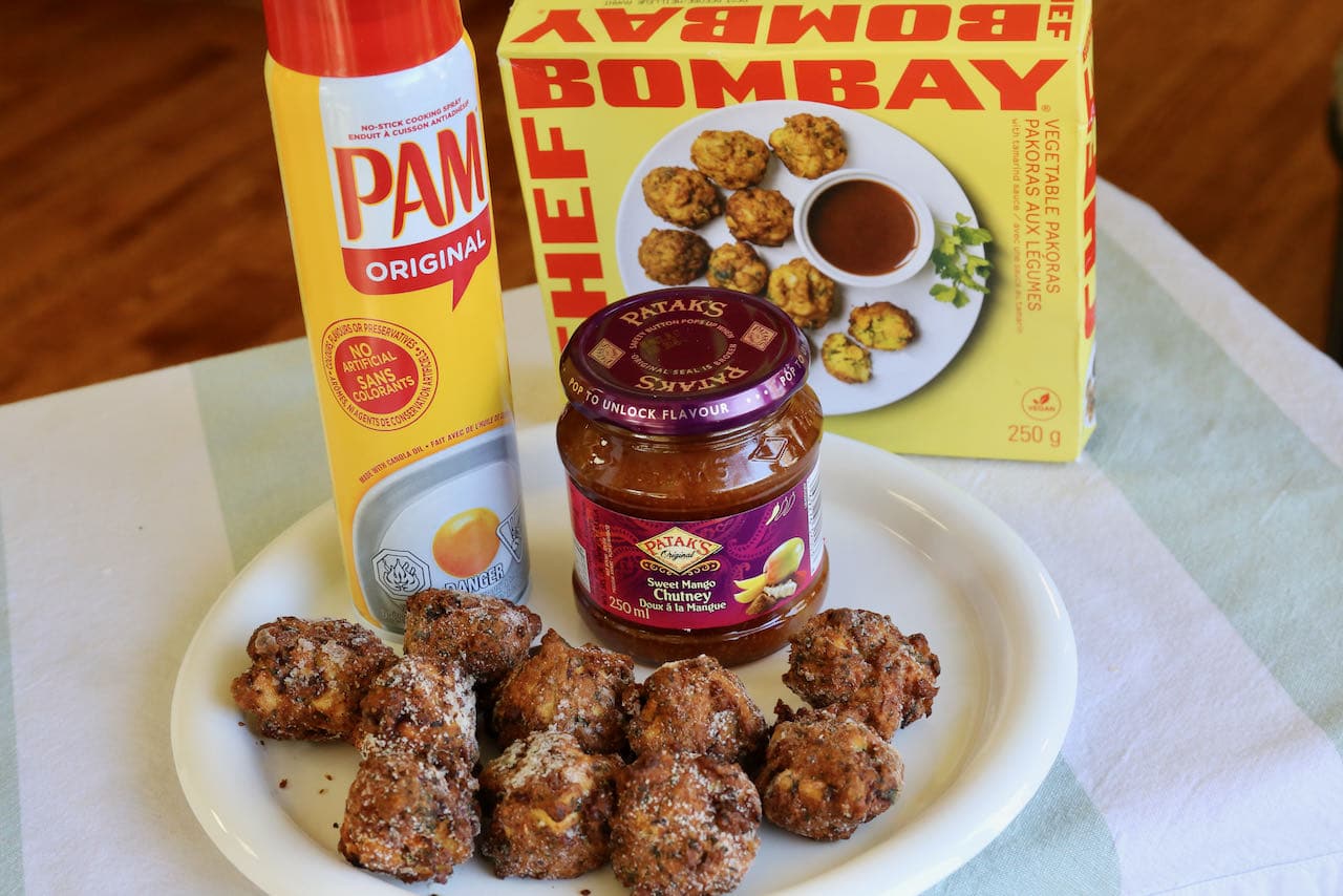 Simple Air Fryer Pakoras Onion Bhaji recipe ingredients.
