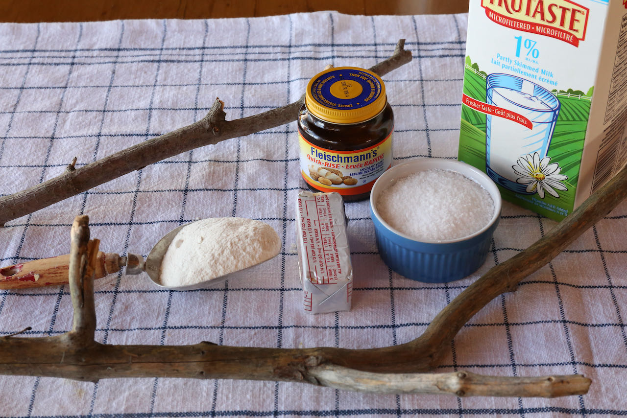 Campfire bread recipe ingredients.