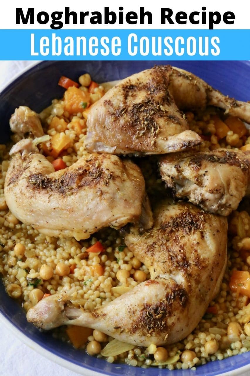 Save our Moghrabieh Lebanese Couscous recipe to Pinterest!