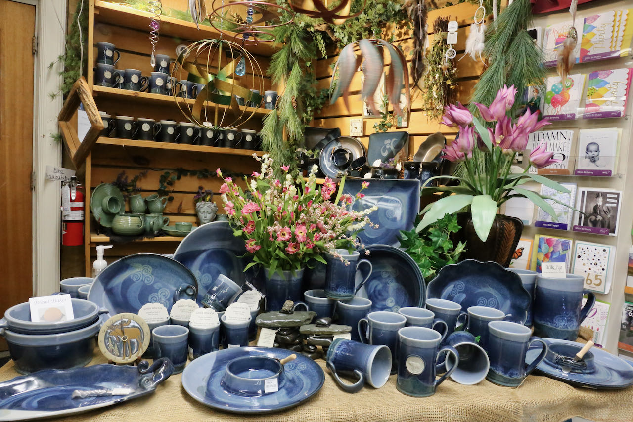 Patina's on the Oxford County Cheese Trail sells a fantastic selection of local pottery.