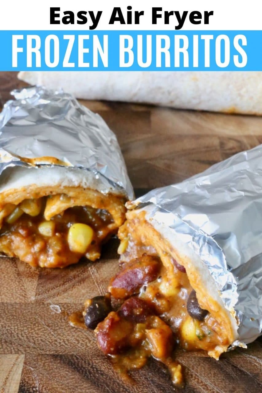 Save our easy Frozen Burrito in Air Fryer recipe to Pinterest!