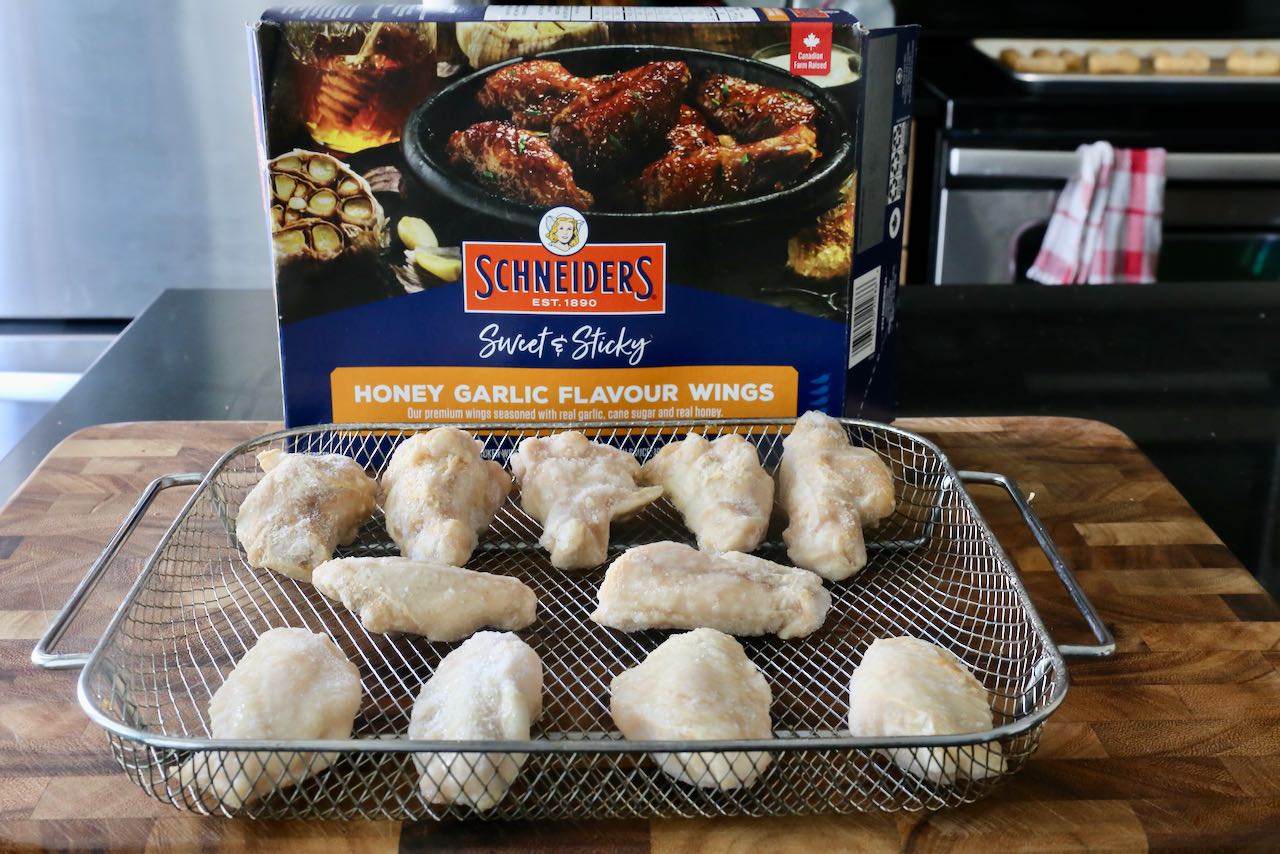 We love making Air Fryer Frozen Chicken Wings flavoured with honey garlic or bbq buffalo sauce.