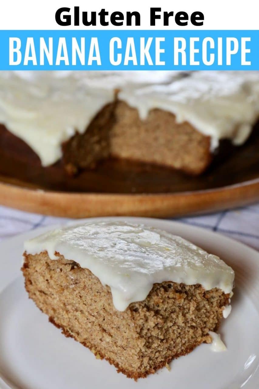 Save our Moist Gluten Free Banana Cake recipe to Pinterest!