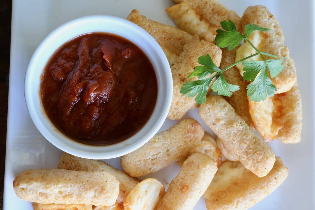 Frozen Mozzarella Sticks Cooked in Air Fryer are the perfect snack for cheese lovers.