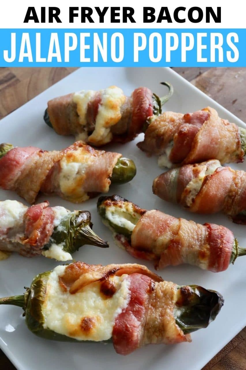 Save our easy Air Fryer Bacon Wrapped Jalapeno Poppers recipe to Pinterest!