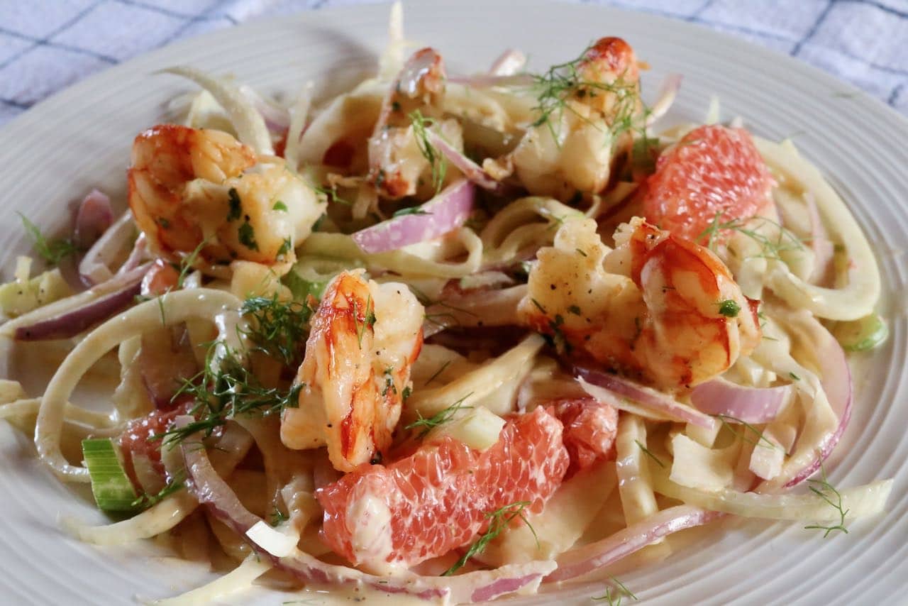 Ensalada de Gambas Spanish Grapefruit Fennel Shrimp Salad Recipe