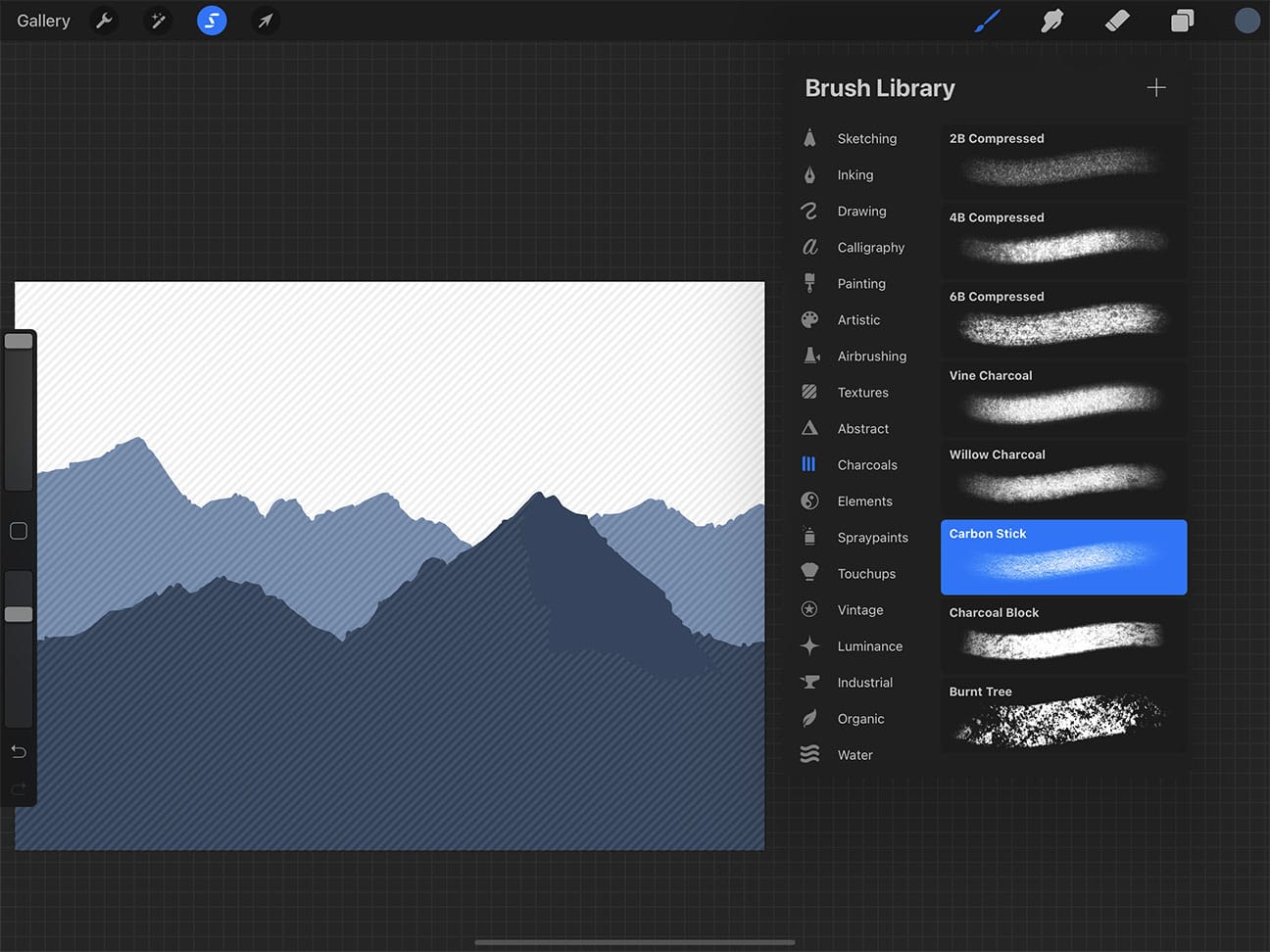 How To Draw Mountains Procreate Tutorial