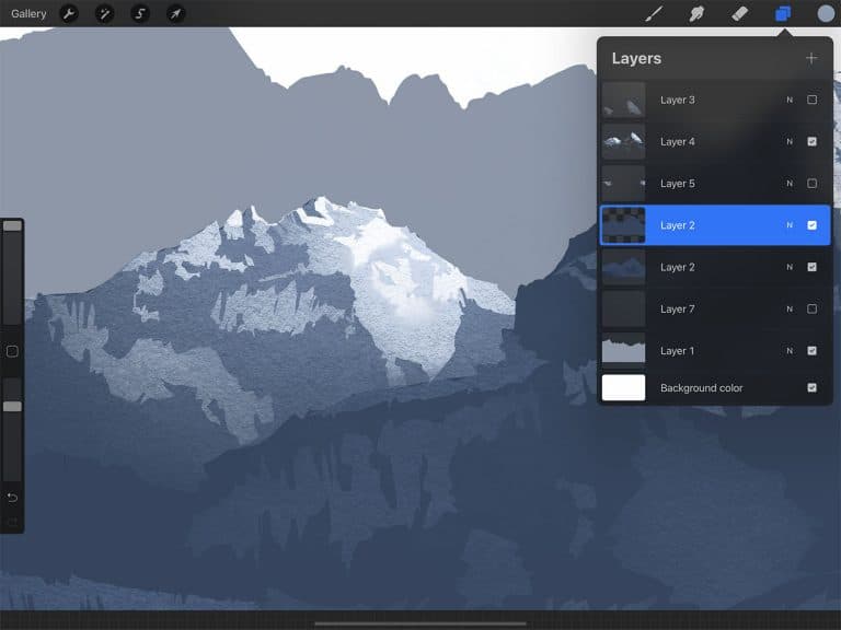 How To Draw Mountains Procreate Tutorial