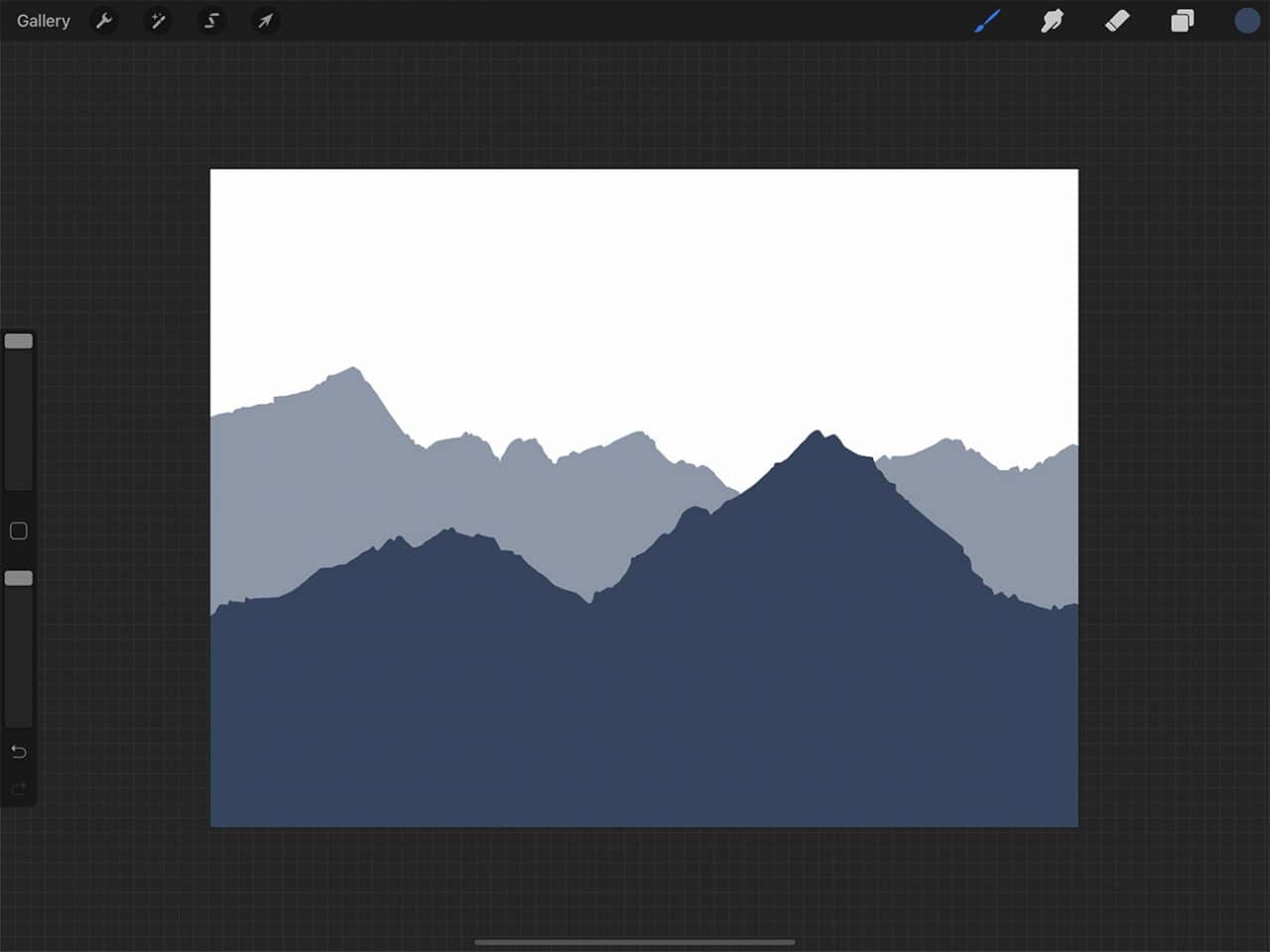 How to Draw Mountains: More faded tones give the impression of objects being further away