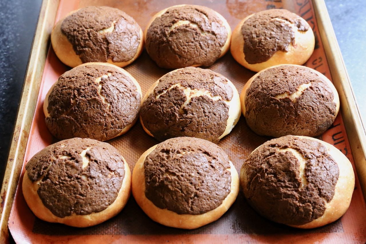 Mexican Coffee Buns are a popular pastry at Rotiboy and PappaRoti, Malaysian bakeries.