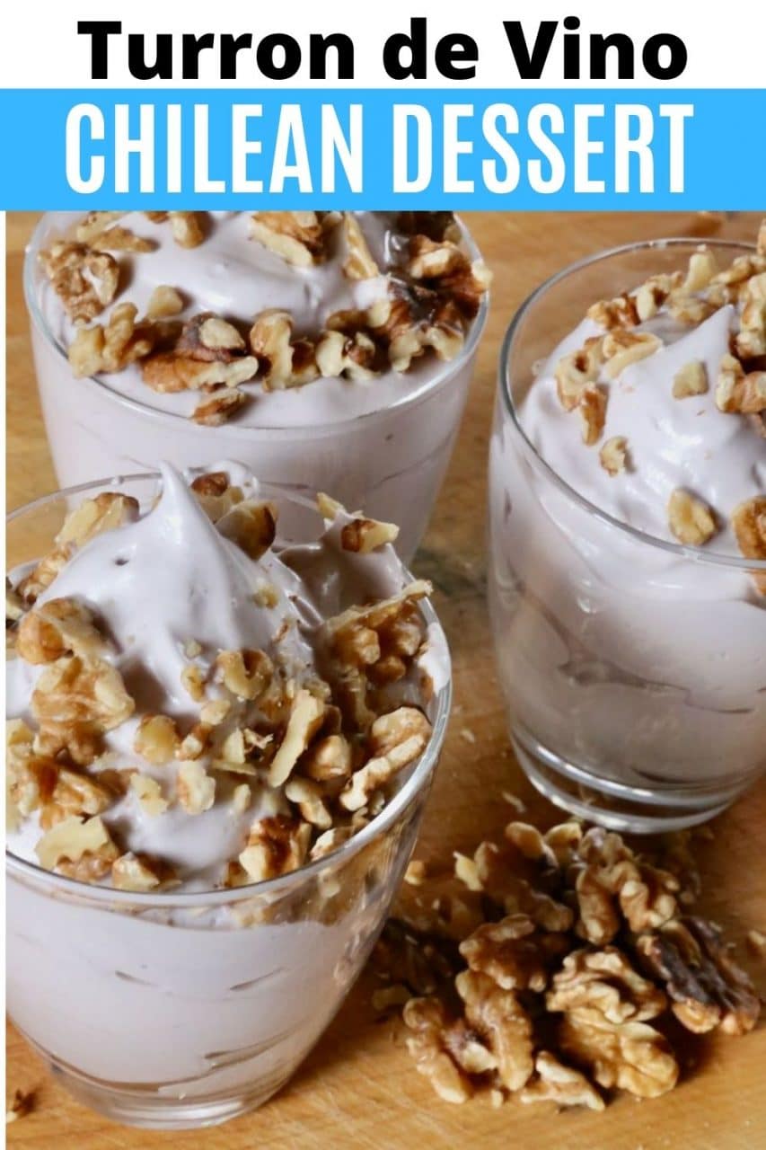 Save our easy Turron de Vino Chilean Red Wine Meringue Dessert Recipe to Pinterest!