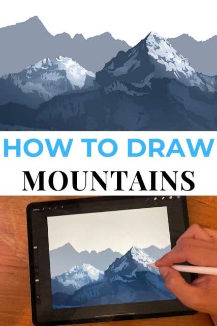 How To Draw Mountains Procreate Tutorial