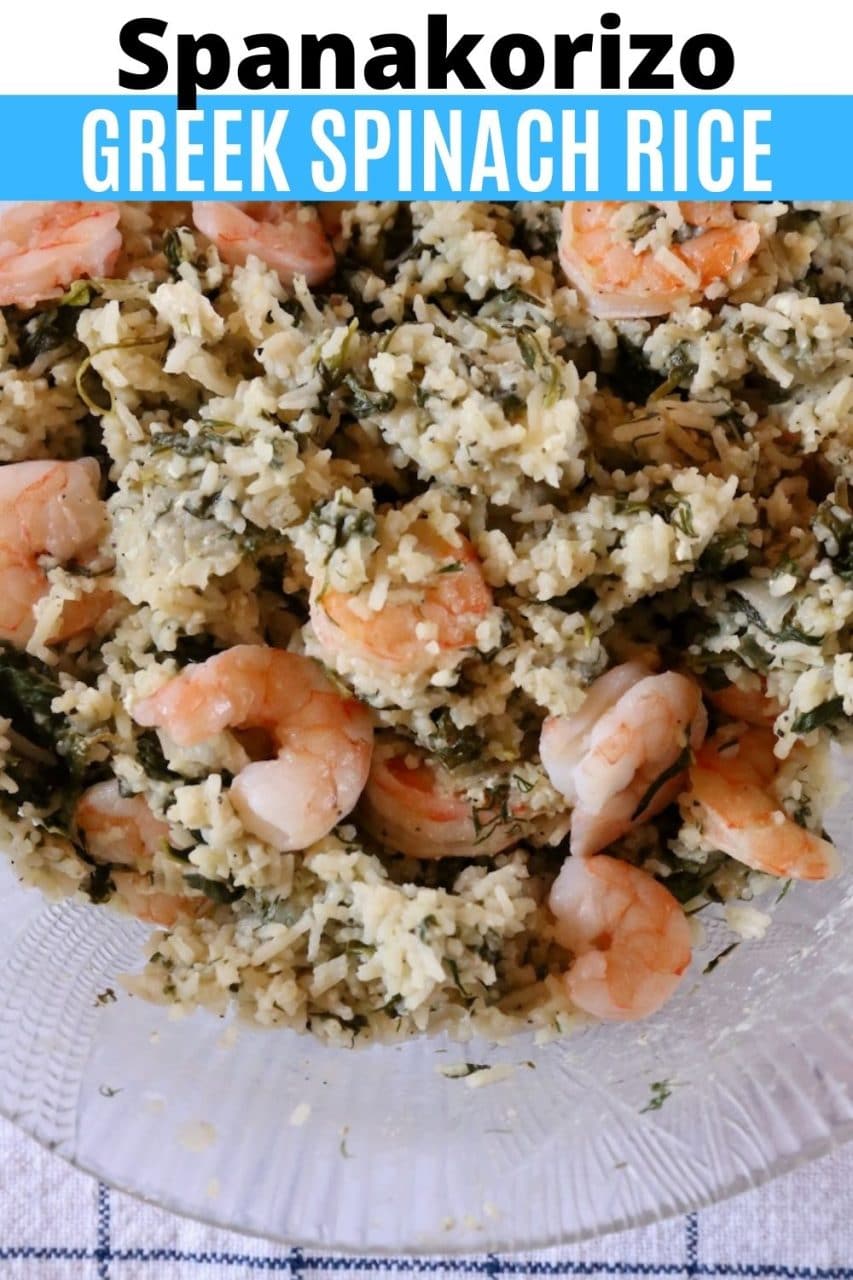 Save our Spanakorizo Greek Spinach Rice recipe to Pinterest!