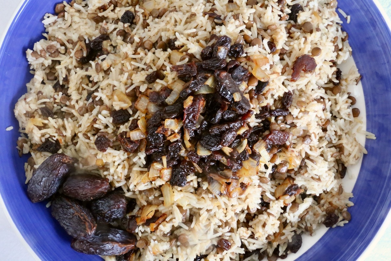 We love serving Adas Polo with Persian Kabab or fried fish.