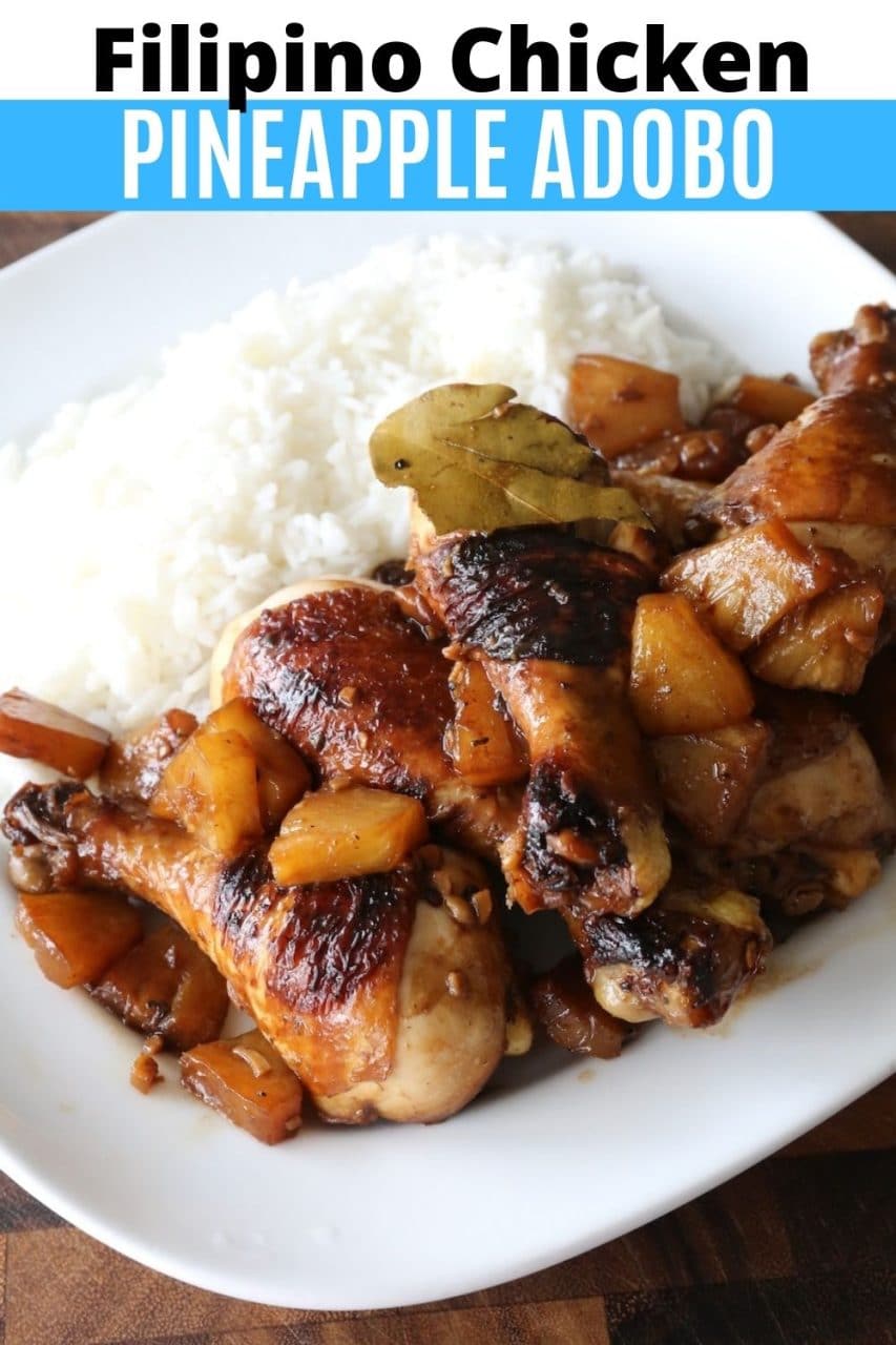Save our easy Filipino Pineapple Chicken Adobo recipe to Pinterest!