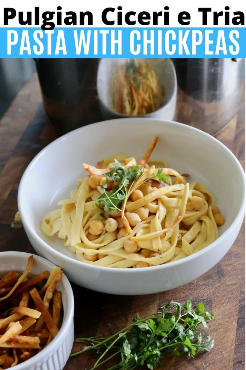 Save our Ciceri e Tria Pugliese Pasta recipe to Pinterest!