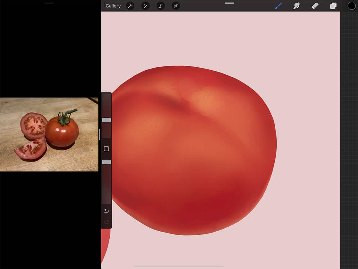 How to Draw Tomatoes: Create gradients to give your shapes depth