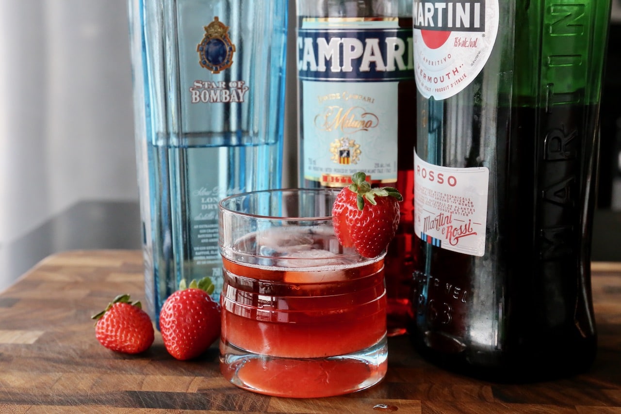 We love serving Strawberry Negroni's in the summer during berry season.