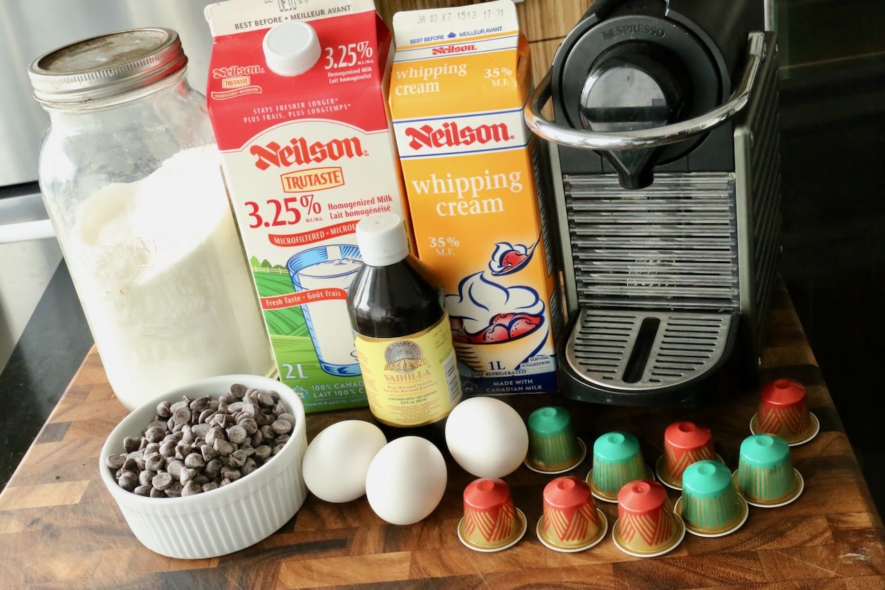 Espresso Coffee Java Chip Ice Cream recipe ingredients. 