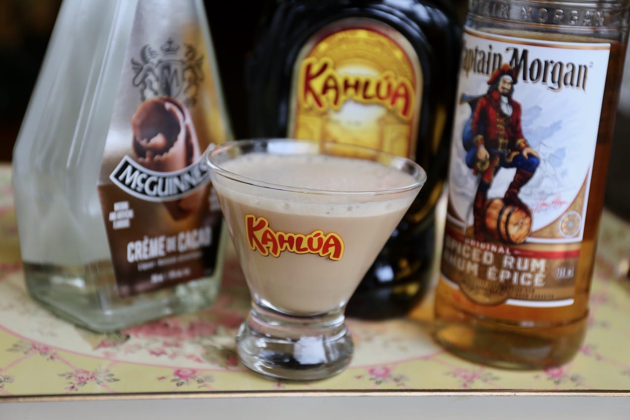 Serve the popular rum and coffee liqueur recipe in a Kahlua glass or martini glass.