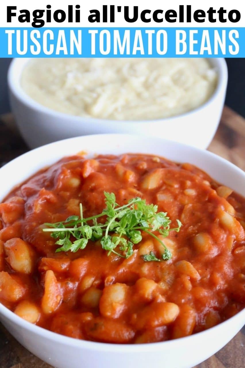 Save our healthy homemade Fagioli all'Uccelletto Tuscan Beans in Tomato Sauce recipe to Pinterest!