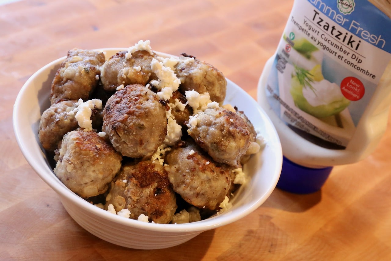 Serve Keftedakia as a snack dipped in Tzatziki or appetizer at a Greek dinner party.