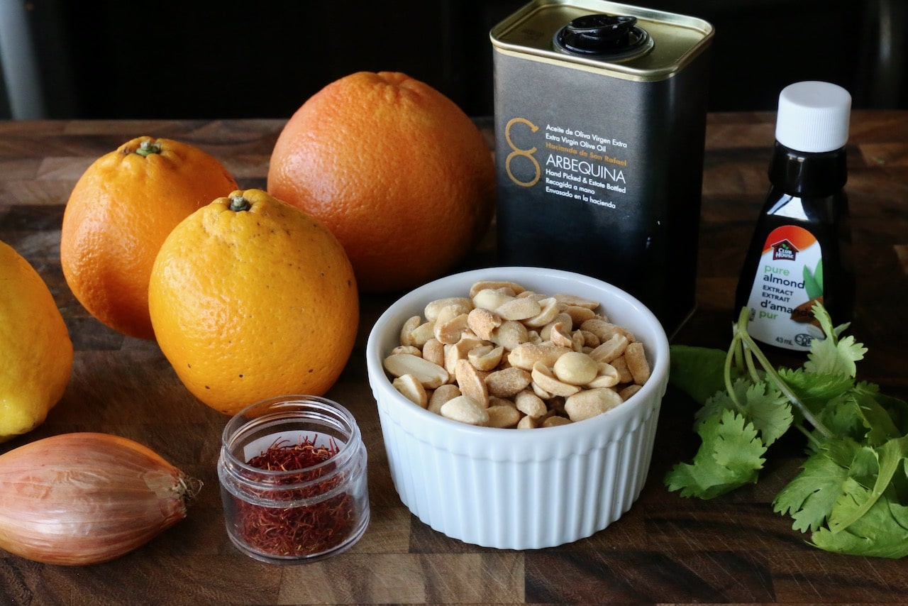 Homemade Peanut Salad recipe ingredients.