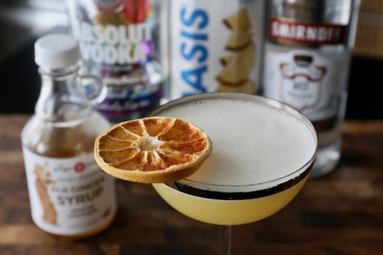 We loves serving a fresh Pineapple Martini in a cute coup glass. 