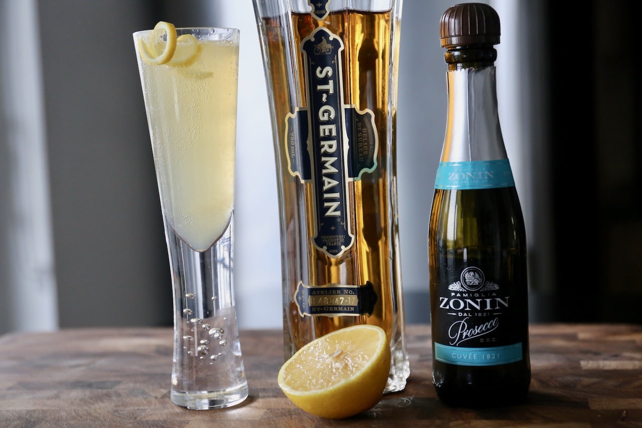 Serve a French 77 Cocktail in a champagne flute. 