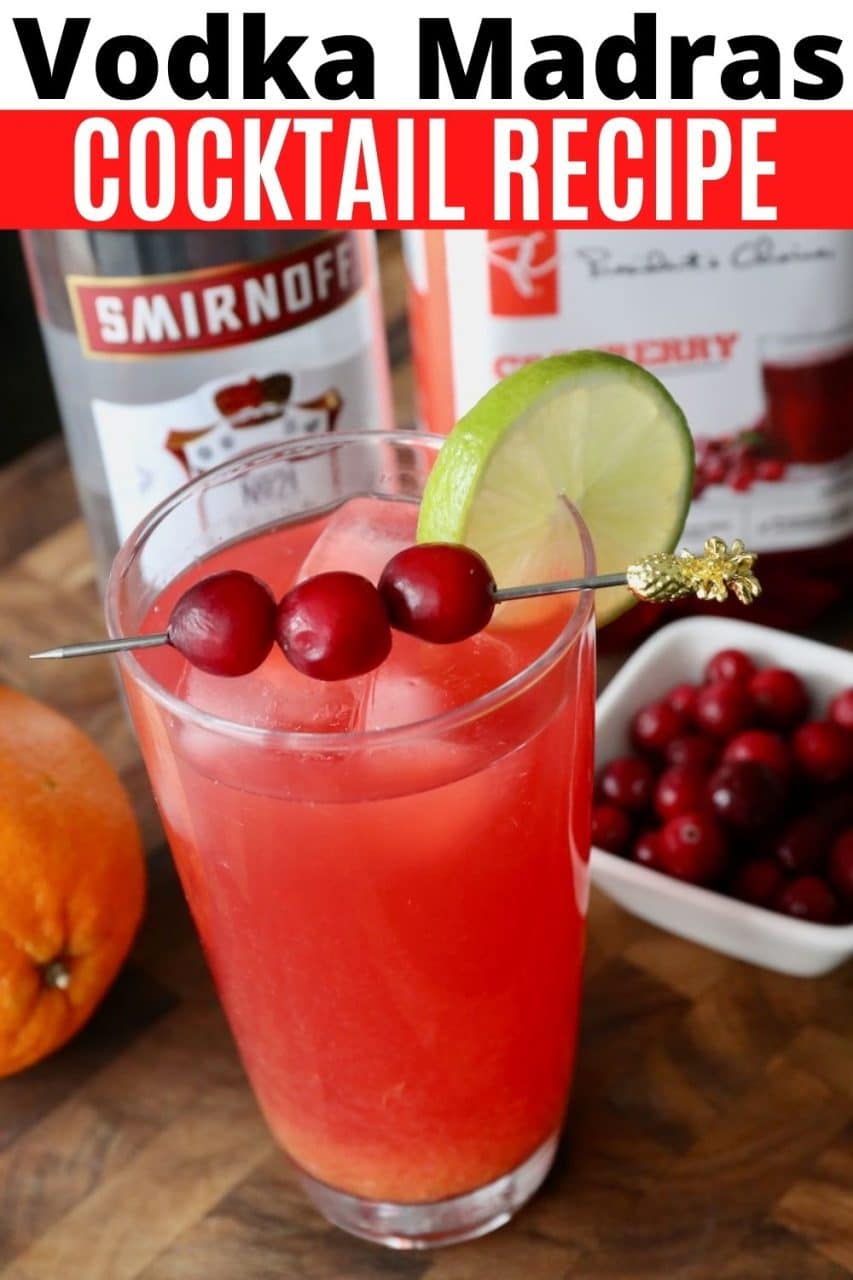 Save our easy Vodka Madras Cocktail recipe to Pinterest!