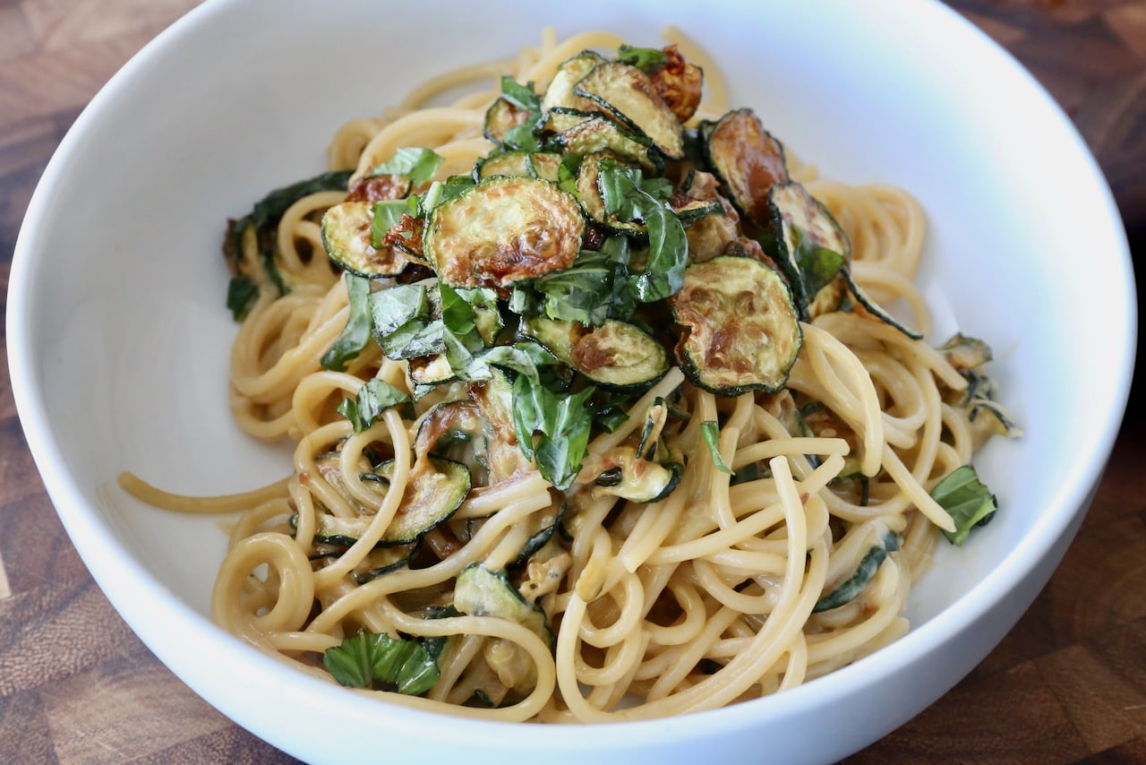 The famous Stanley Tucci Zucchini Pasta recipe.