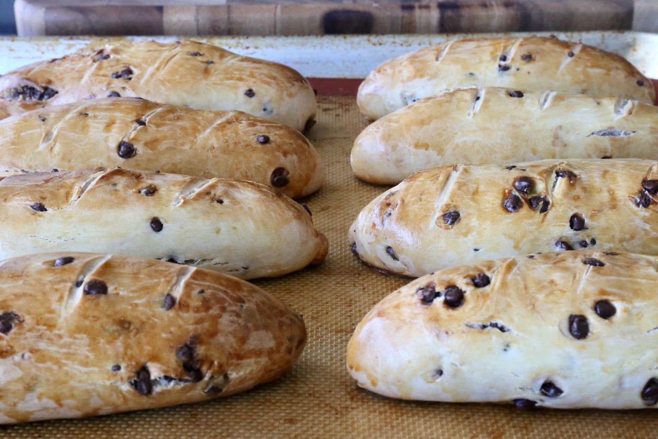 This easy Vienna Bread recipe features sweet chocolate chips. 