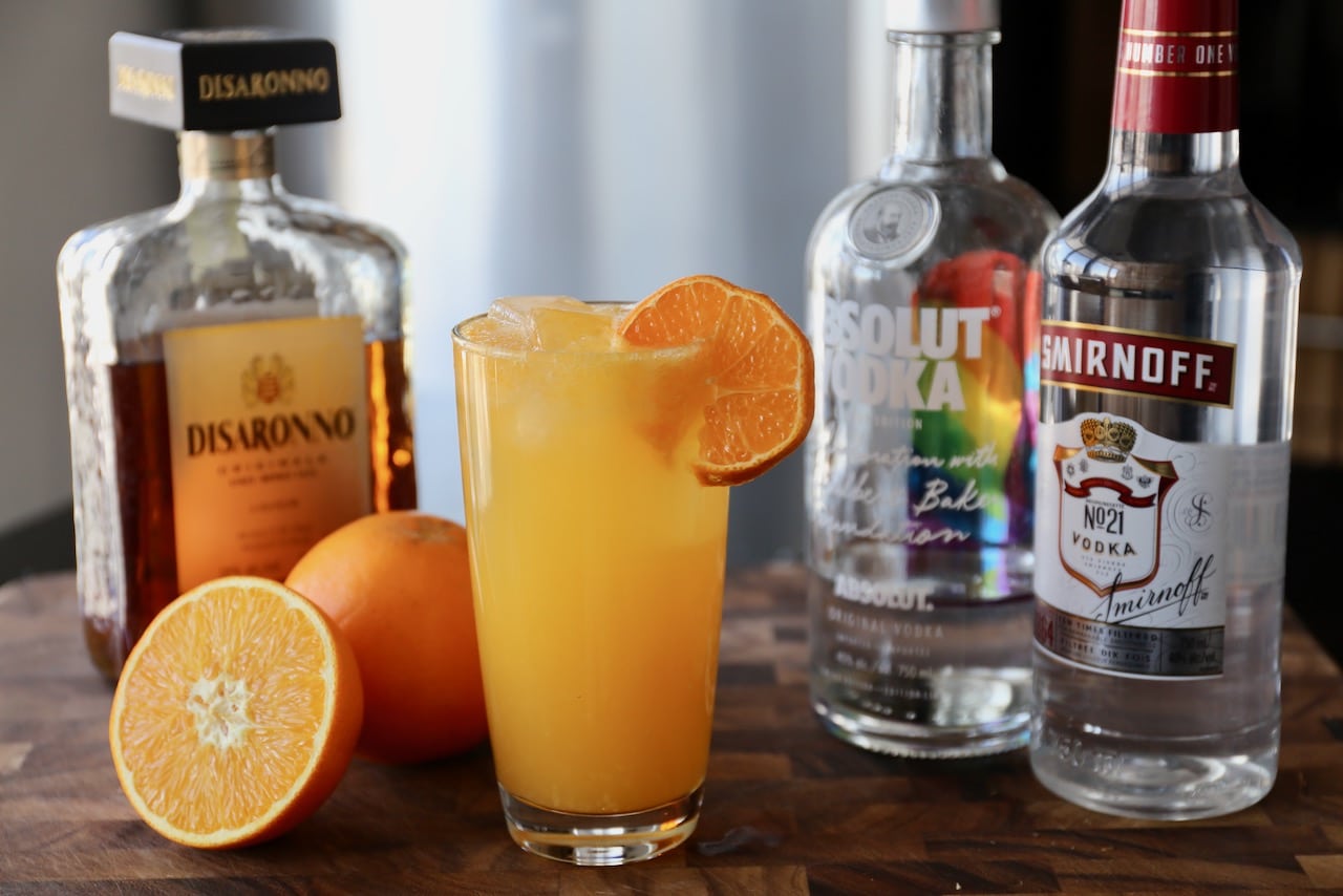 The classic Bocce Ball cocktail features Italian Disaronno Amaretto and Vodka.