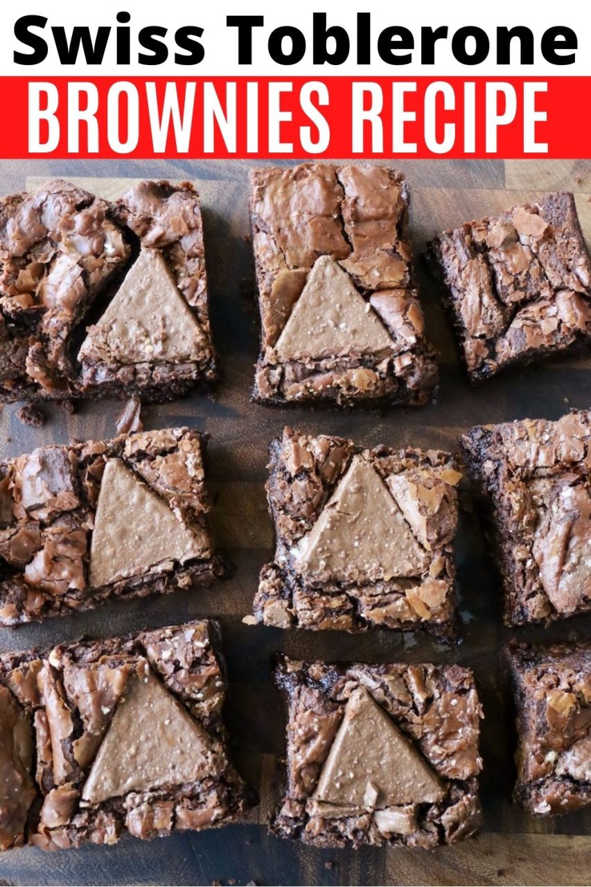 Save our easy Toblerone Brownies recipe to Pinterest!