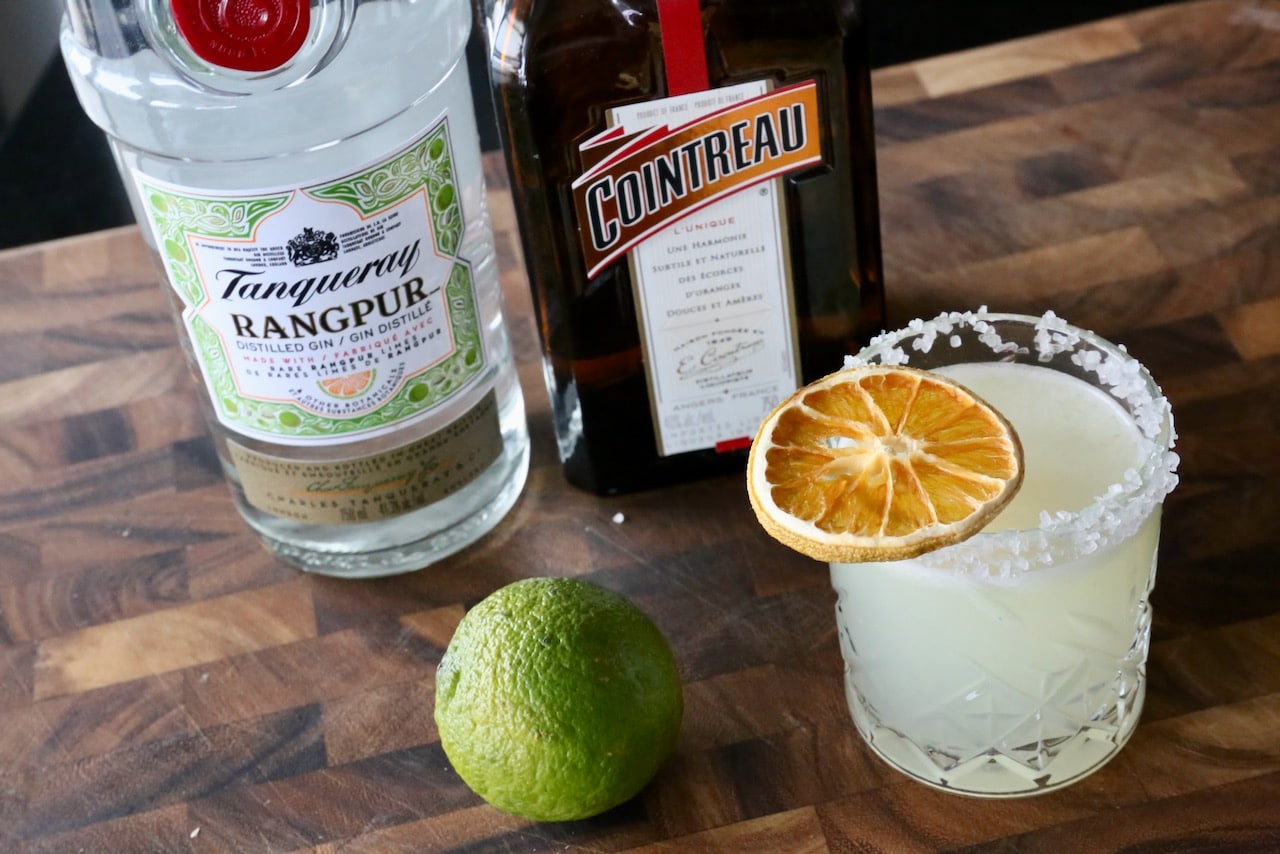 Serve a Gin Margarita garnished with a fresh lime slice or dehydrated citrus wheel.