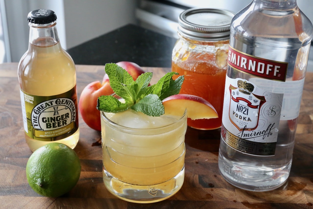 Peach Moscow Mule Photo Image.