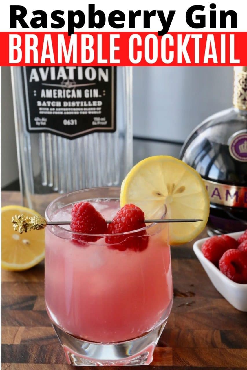 Save our Chambord Raspberry Bramble Cocktail recipe to Pinterest!