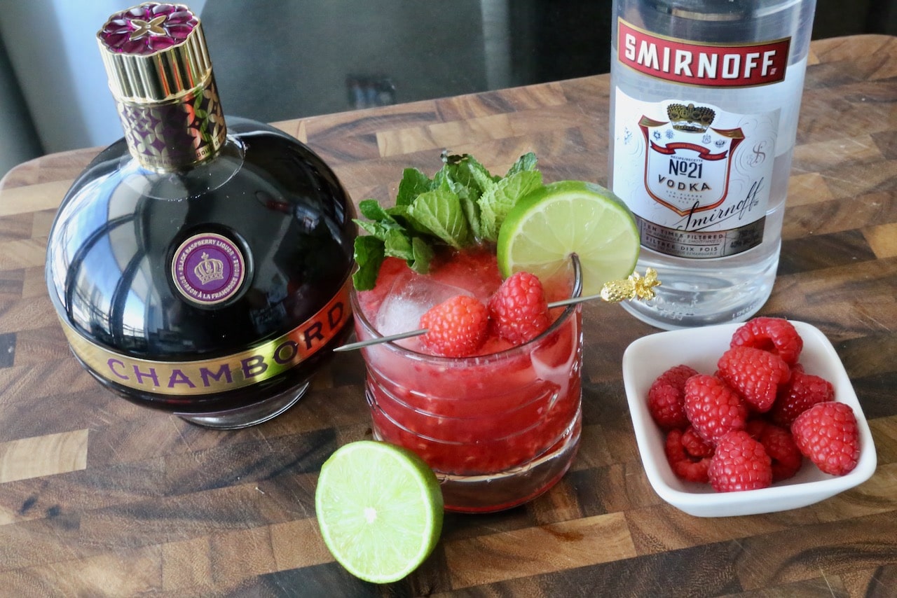 We love serving this refreshing Raspberry Mule recipe in the summer months when berries are in season. 