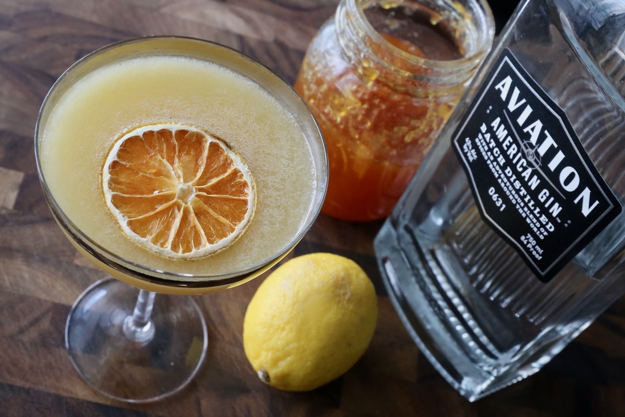 Marmalade Gin Cocktail Photo Image.