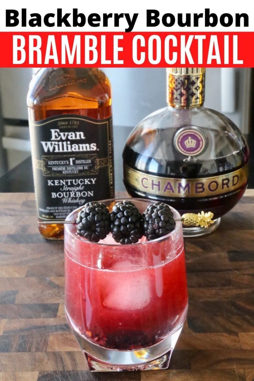 Save our Blackberry Bourbon Bramble Cocktail recipe to Pinterest!