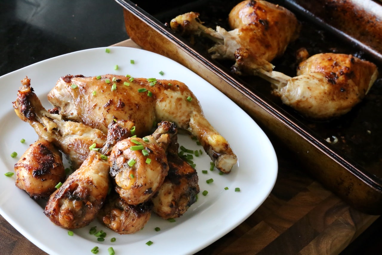 Vietnamese Roasted Chicken is traditionally served with sliced cucumber & tomato and steamed rice. 