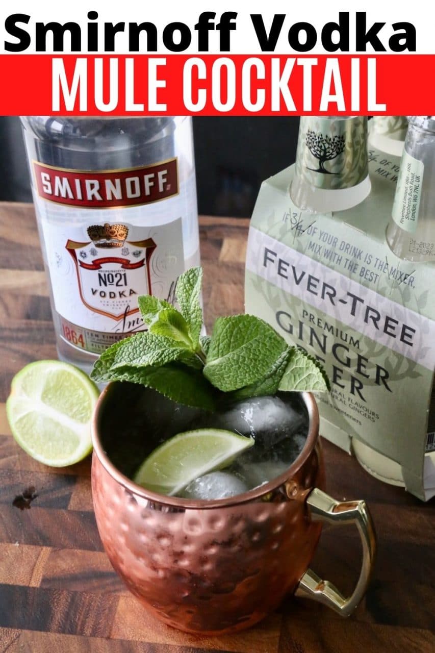 Save our Smirnoff Moscow Mule Cocktail recipe to Pinterest!