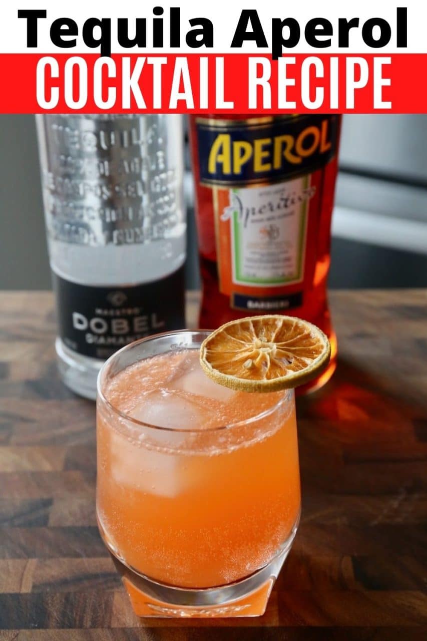 Save our Aperol Tequila Cocktail recipe to Pinterest!