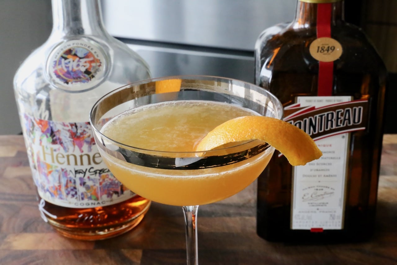 The Hennessy Sidecar features a boozy base with fresh acidic citrus notes.