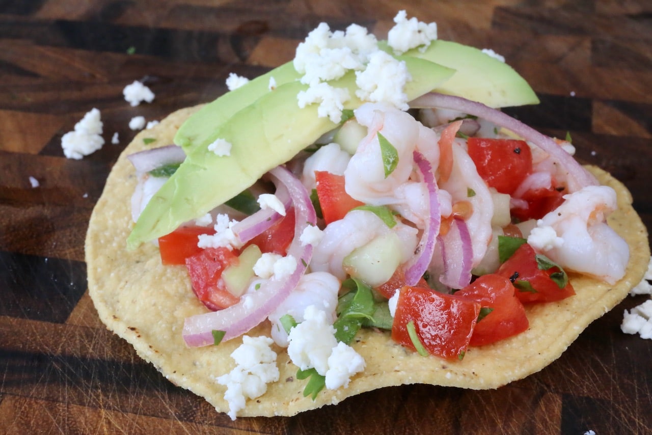 Tostadas de Camaron Photo Image.