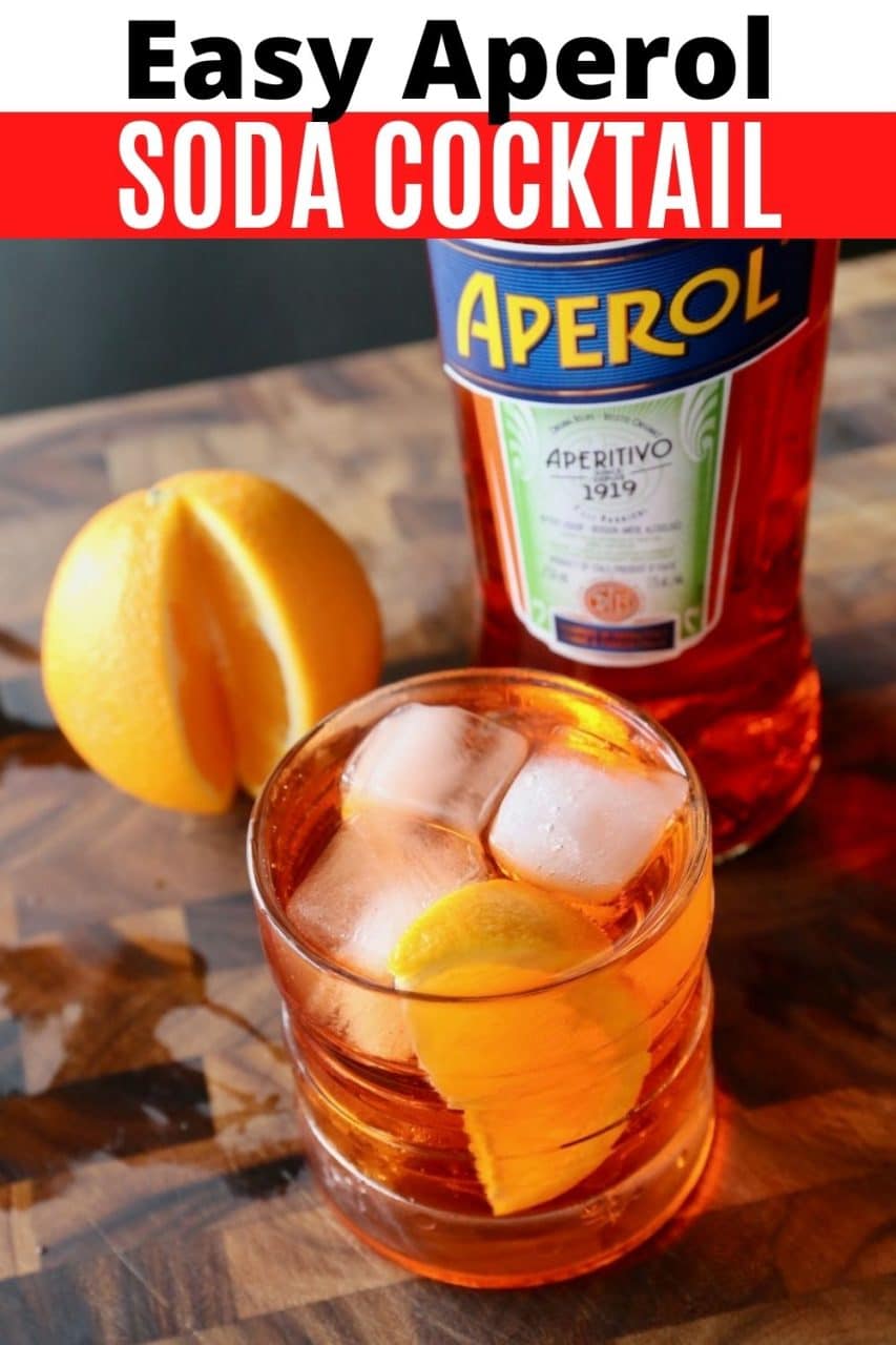 Save our Easy Aperol Soda Cocktail recipe to Pinterest!