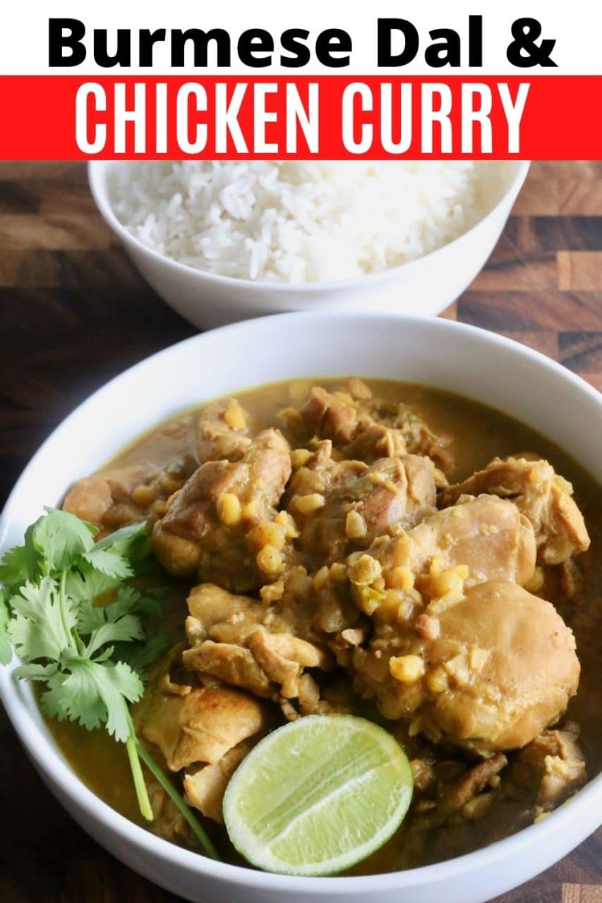 Save our Burmese Dal Chicken Curry recipe to Pinterest!