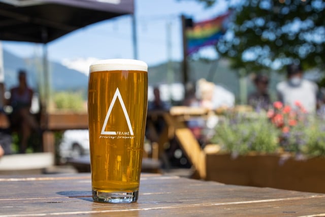 A-Frame Brewing in Squamish is famous for its taco truck and outdoor patio and fire pit.