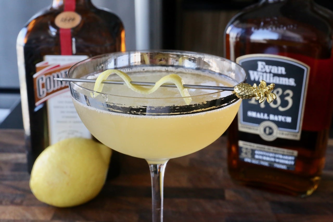 Bourbon Sidecar Cocktail Photo Image.