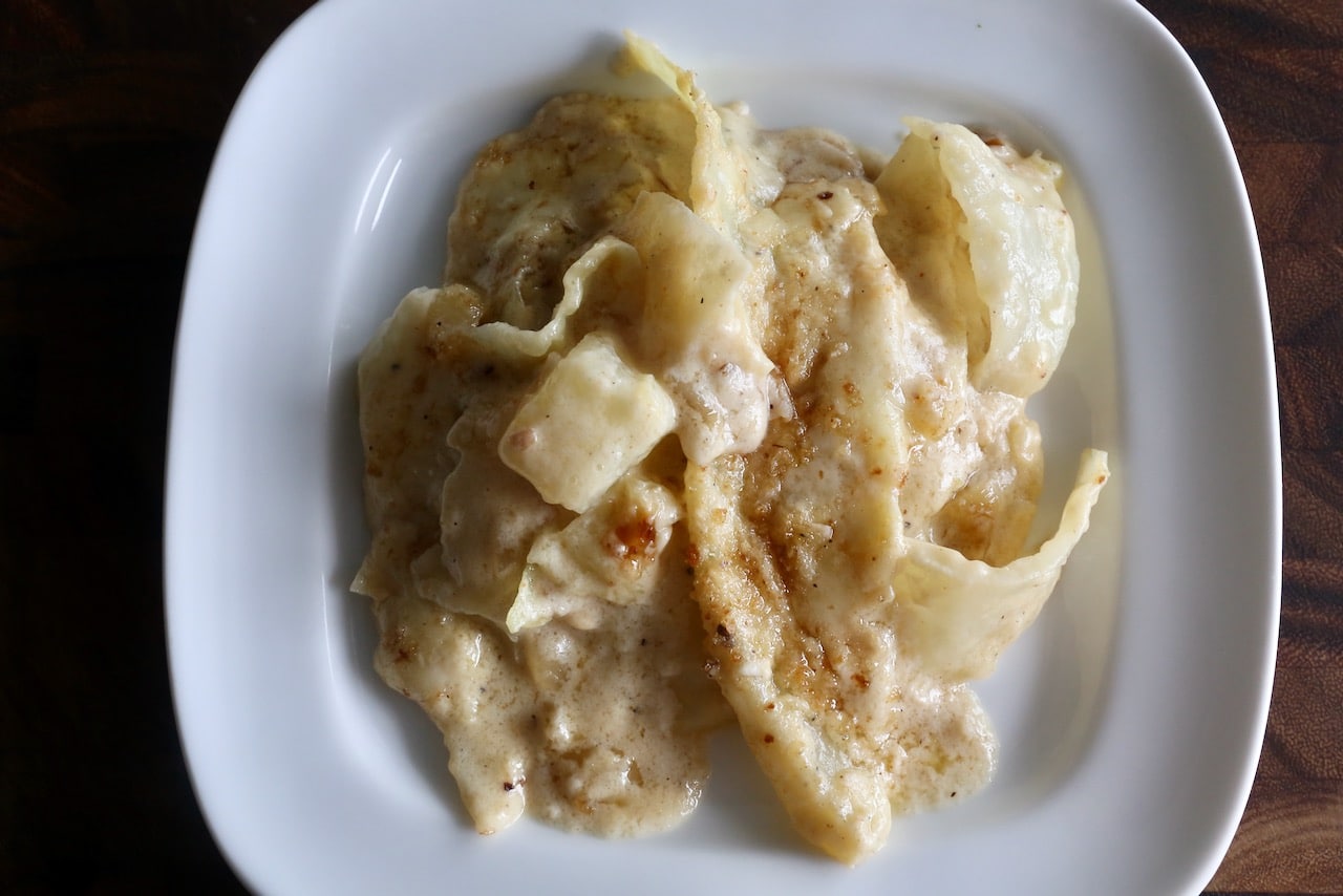 Vegetarian Baked Cabbage with Cheese Casserole Recipe